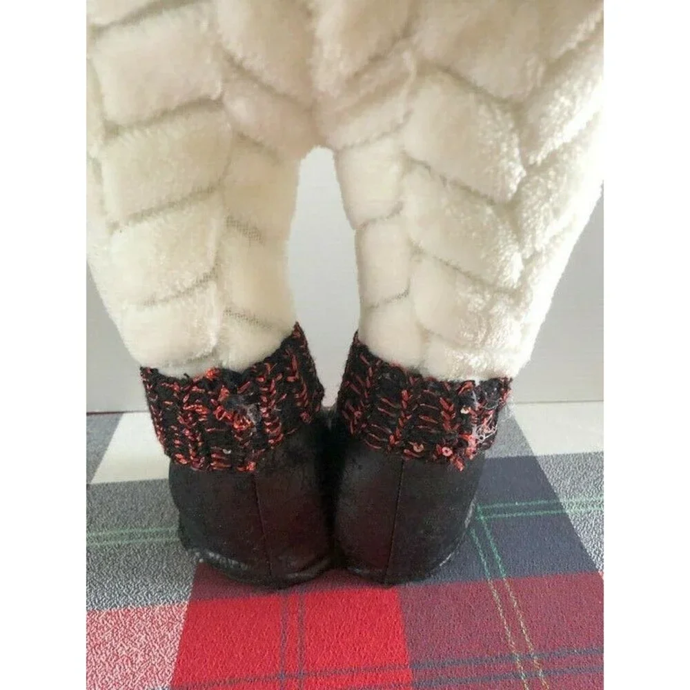 Christmas Snowman Plush Standing Decoration Buffalo Plaid 18